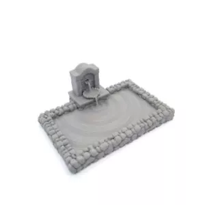 TOWN FOUNTAIN WFB LOTR FANTASY 3D PRINTED VILLAGE TERRAIN SCENERY QP3D - Picture 1 of 6