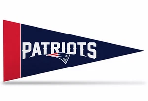 Patriots  Mini Pennant 9"x4", New, Felt, Made in USA  - Picture 1 of 3