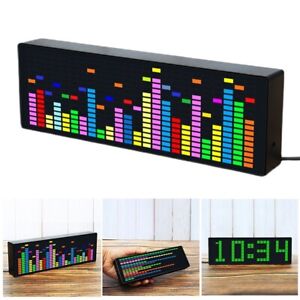 Farbenfrohe LED Musik Audio Spectrum Anzeige VU Meter 16x24 RGB LED 3W USB