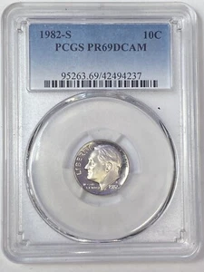 1982-S 10C Proof Roosevelt Dime PR69DCAM Clad American Coinage. - Picture 1 of 9