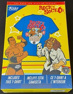 Funko POP! WWE The Rock and Mankind Rock'n Socko's T Shirt Size XL Factory Seal - Picture 1 of 2
