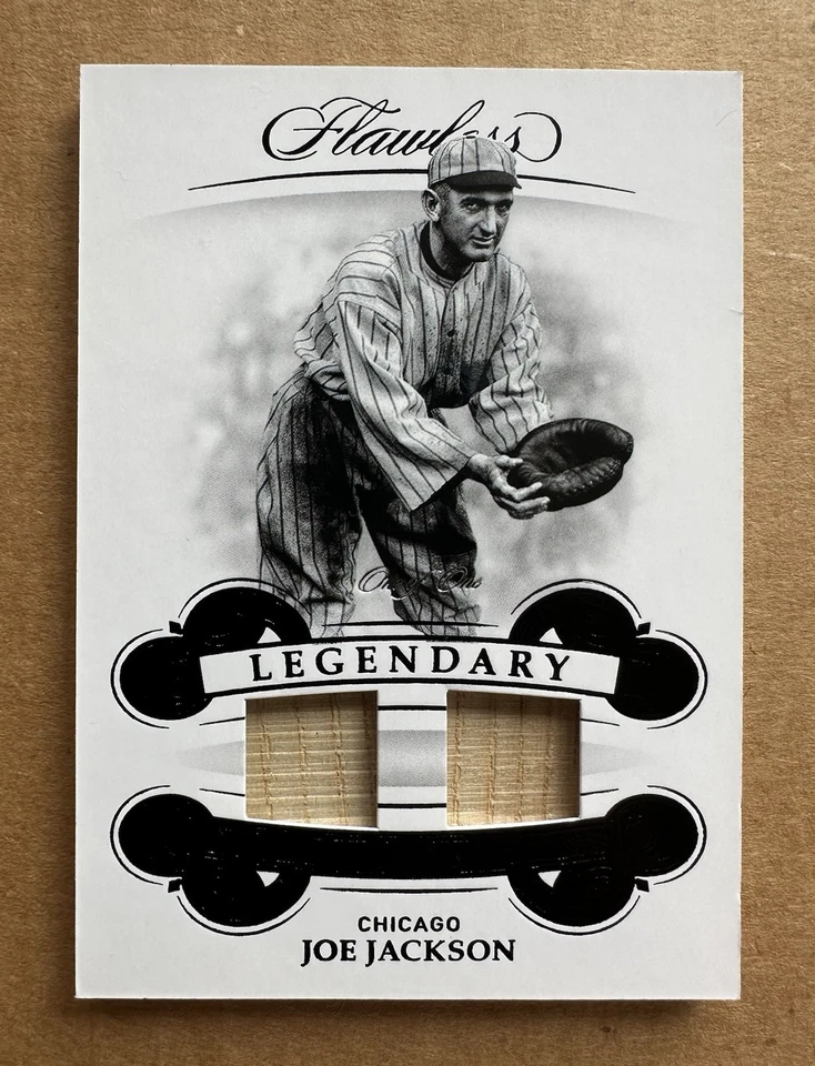 🔥🔥#’d 1/1! Panini Flawless Joe Jackson 2019 parche de murciélago doble material reliquias Foto 1 de 4