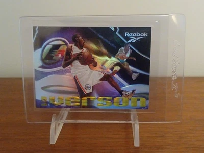 1997 Skybox Reebok Allen Iverson Foil Rookie Promo Card NM/MT Condition - Image 1 of 2