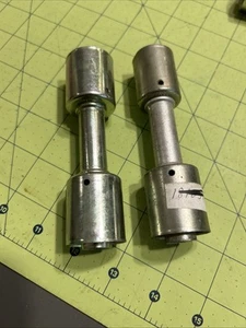 (2) AC FITTING BEADLOCK CRIMP #10 TO #12 STRAIGHT HOSE SPLICE STEP UP/ DOWN - Picture 1 of 3