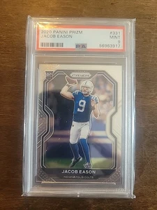 2020 Panini Prizm #331 Jacob Eason Indianapolis Colts RC Rookie PSA 9 MINT - Picture 1 of 2
