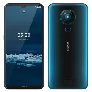 Nokia 5.3 (TA-1234) Smartphone (Unlocked) 64GB/4GB 4G LTE Android DUAL SIM Cyan - Picture 1 of 12