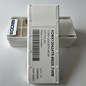 SECO / XOMX120424TR-ME08, F40M / Hoja de aleación CNC original genuina 10 piezas - Imagen 1 de 5