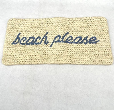 Pottery Barn "BEACH PLEASE"  Pillow Cover 12" x 24" Vacation House Summer - Image 1 of 4