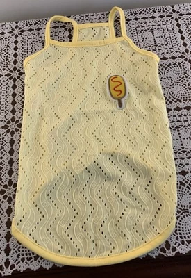 Camisa sin mangas amarilla para perro XL extra grande nueva linda atuendo de niña suave única Foto 1 de 4