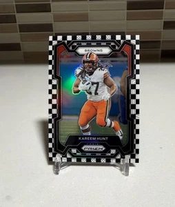 2023 Panini Prizm - Kareem Hunt Black & White Checker Prizm Clevland Browns SSP - Picture 1 of 2