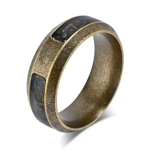 Anello uomo donna albero della vita norreno acciaio inox vichingo nodo celtico fascia - Foto 1 di 25