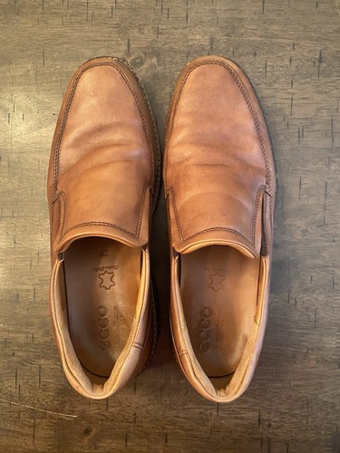 Mocassino ECCO uomo marrone scarpa slip on EU 42 taglia 8 US