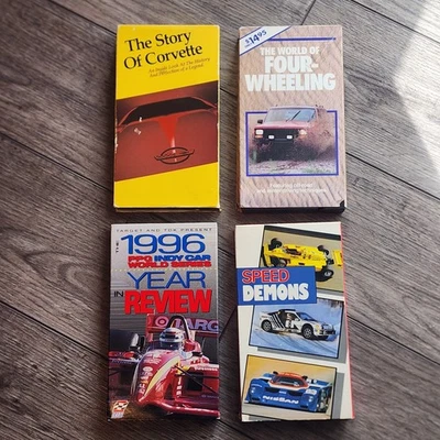 Lot of 4 Automotive Car VHS Tapes - Corvette, 4 Wheeling, Indy, Speed Demons - Image 1 of 4
