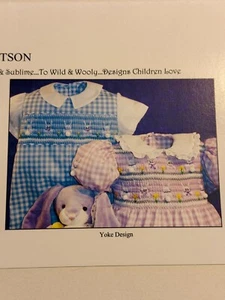 Smocking Plate #94 GINGHAM BUNNIES by Pat Garretson - Picture 1 of 2