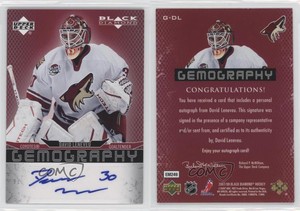 2007-08 Upper Deck Black Diamond Gemography David LeNeveu #G-DL Auto