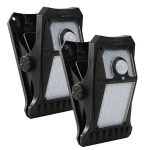 2Pcs Motion Sensor Solar Clip Light White - Picture 1 of 7