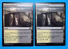 2x Scoured Barrens Ikoria Lair of Behemoths Mtg Magic Card Dual Land 254
