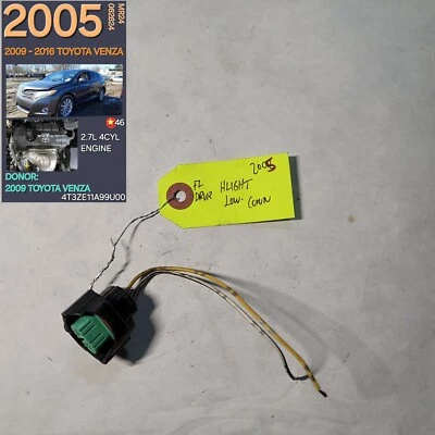 ⭐⭐OEM 2009-2016 TOYOTA VENZA FARO CONDUCTOR DELANTERO IZQUIERDO CONECTOR HAZ BAJO⭐⭐ Foto 1 de 2