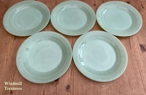 5 VINTAGE FIRE KING JANE RAY JADEITE DINNER PLATES 9" - GREAT CONDITION - Picture 1 of 11