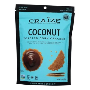 Craize - Corn Crisps Coconut Toasted 4 oz (Pack of 6) - Picture 1 of 2