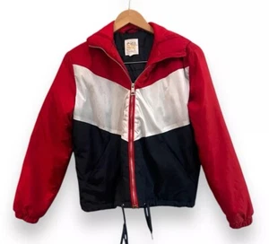 Cali 1850 Los Angeles Jacket Sz Small Hooded Red White Blue Jacket - Picture 1 of 9