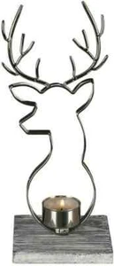 Yankee Candle Christmas Festive Nordic Stag Reindeer Tea-Light Holder **New** - Picture 1 of 2