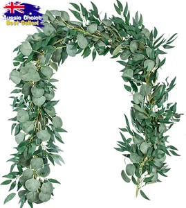 Eucalyptus Garland 6.5ft Artificial Greenery Willow Vines Wedding Decor - Picture 1 of 12