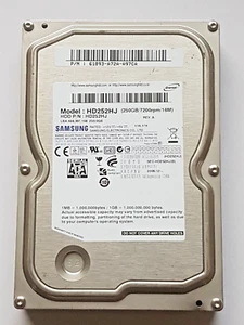 250 GB SATA Samsung Spinpoint HD252HJ 7200rpm 16MB HDD 3,5 " Internal Hard Drive - Picture 1 of 1