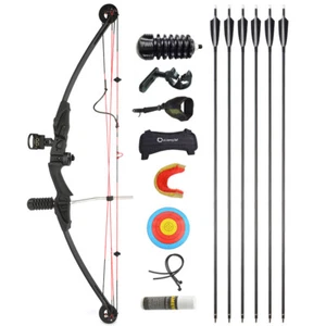 30lbs Pulley Compound Bow Archery Target Hunting Youth Bow Shooting Fishing - Picture 1 of 14