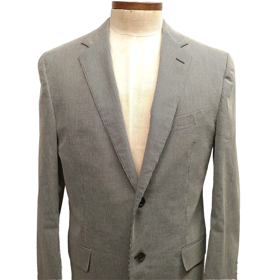 Blazer Etro Para Hombres EE. UU. 42 UE 54 R Chaqueta Deportiva Algodón Blnd Seersucker Paisley Forrado Foto 1 de 4
