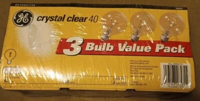 3 GE Clear 40W G25 Bulbs Made In Canada - Image 1 of 3