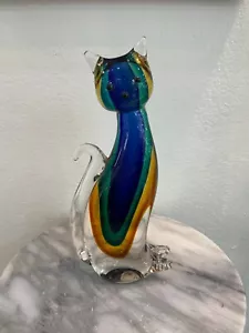 Vidrio artístico estilo Murano gato gatito - Imagen 1 de 2