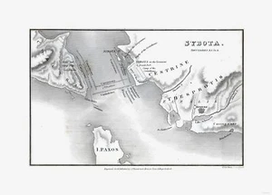 Mapa histórico de la guerra - Syvota Grecia - Oxford 1828 - 32,04 x 23 - Arte de pared vintage - Imagen 1 de 20