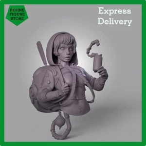1/10 BUST Resin Figure Kit Cyberpunk Beautiful Girl & Droid Unpainted New - Photo 1 sur 4