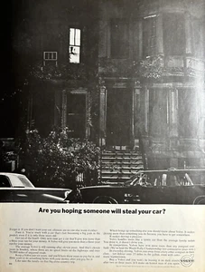 1960s Volvo Car Steal 25 MPG Average Family Sedan Sweden Vintage Print Ad - Picture 1 of 1