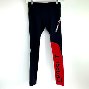 Reebok CrossFit Santa Cruz Mens Compression Tights Black & Red Size Large L 2014