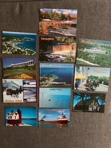 Lote de 12 postales vintage de Michigan sin publicar - Mackinac Island, Tahquamenon - Imagen 1 de 5