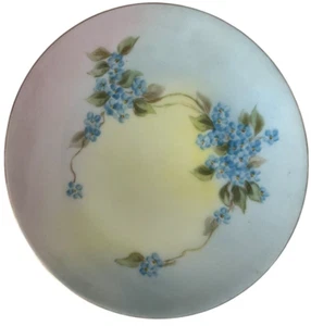 Thomas Sevres Bavaria Bread Plate Forget Me Not Flowers Signed Lucilla Cooke - Picture 1 of 7