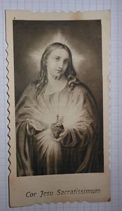 Santino Holy Card Cor Jesu Sacratissimum 1932 (afe155) ^Guarda anche le altre in - Picture 1 of 3