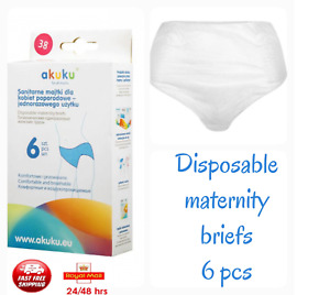 ✅Disposable maternity briefs  6 pcs individually wrapped Knickers Hospital ✅UK