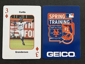 *SELTEN* CURTIS GRANDERSON ~ 2016 NY Mets Spring Training Spielkarte ~ 3 DMOND - Bild 1 von 1