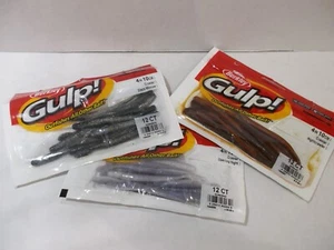 Lot of 3 Berkley Gulp! 4" Crawler plastics 3 different colors NIP - Picture 1 of 1