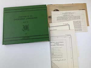 Evolution of the California Landscape Bulletin 158 1952 CA Div of Mines 3 Maps - Picture 1 of 17