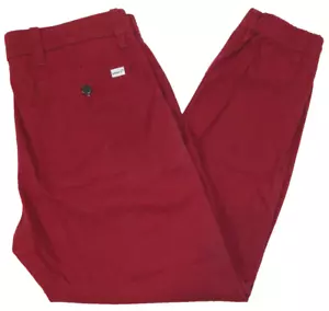 Pantaloni da jogging Levi's rosso scuro slim elasticizzati chino etichetta 32x30 misurati taglia 32x26 - Foto 1 di 5