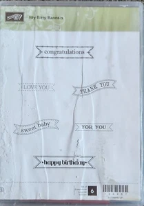 Stampin up itty bitty banners stamp set love thanks sweet baby birthday NIP - Picture 1 of 1