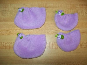 FLEECE BOOTIES SLIPPERS -CHOICE OF S OR L +COLOR+TRIM for CPK Cabbage Patch Kids - Picture 1 of 9