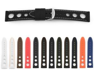 WATCH STRAP SILICON RUBBER TRAVELLER RALLY WATERPROOF 18 , 20, 22, 24MM US