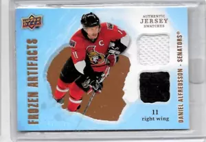 DANIEL ALFREDSSON 2008-09 UD ARTIF. CAMISETAS USADAS DE DOBLE JUEGO FROZEN ARTEFACTS #/199 - Imagen 1 de 1