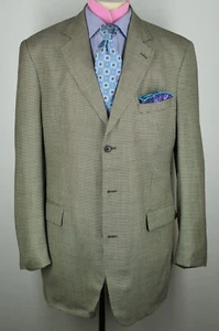Jos. A. Bank Men's Beige & Black Check Wool Sport Coat Blazer 44XL 44 XLong - Picture 1 of 7