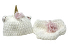 Ensemble de couches chapeau licorne blanc crochet rose CLOUD ISLAND LKNU séance photo